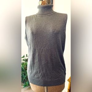 Joseph A.  silver and gray turtleneck tank